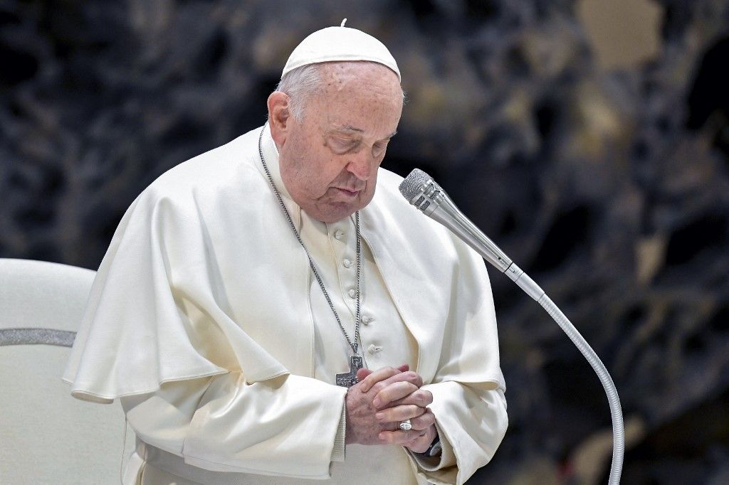ITALY - POPE FRANCIS DURING HIS WEEKLY GENERAL AUDIENCE AT THE VATICAN - 2023/12/20