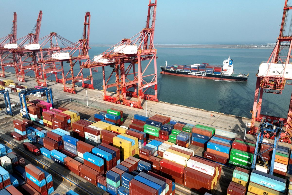 kína, export, kikötő china
