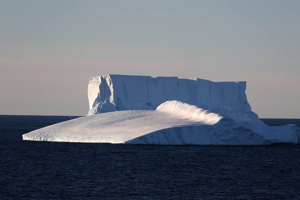 (190218) -- ABOARD XUELONG, Feb. 18, 2019 (Xinhua) -- Photo taken on Feb. 14, 2019 shows an iceberg on the sea near the Zhongshan Station, a Chinese research base in Antarctica. The Zhongshan Station was set up in February 1989. Within tens of kilometers to the station, ice sheets, glacier and iceberg can all be seen. (Xinhua/Liu Shiping) (Photo by XINHUA / Xinhua via AFP)