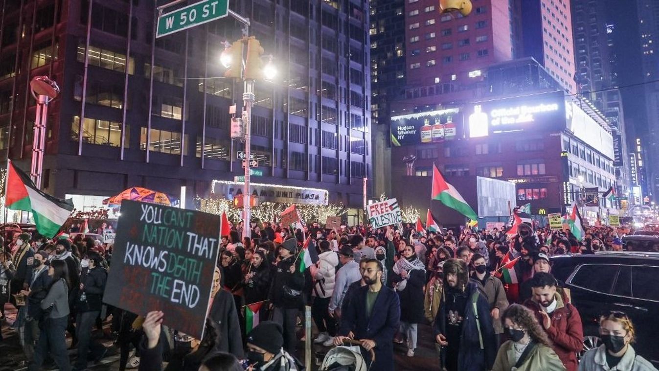 Pro-Palestinian protesters take to the streets of New York