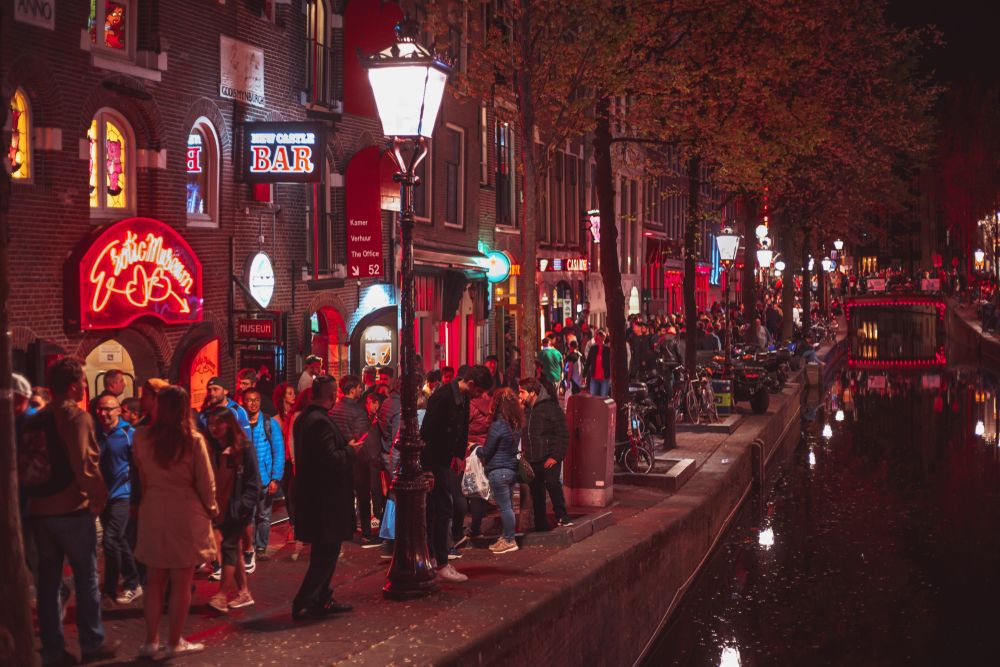 Red,Lights,District,Of,Amsterdam.,Amsterdam,netherlands-29,April,2019