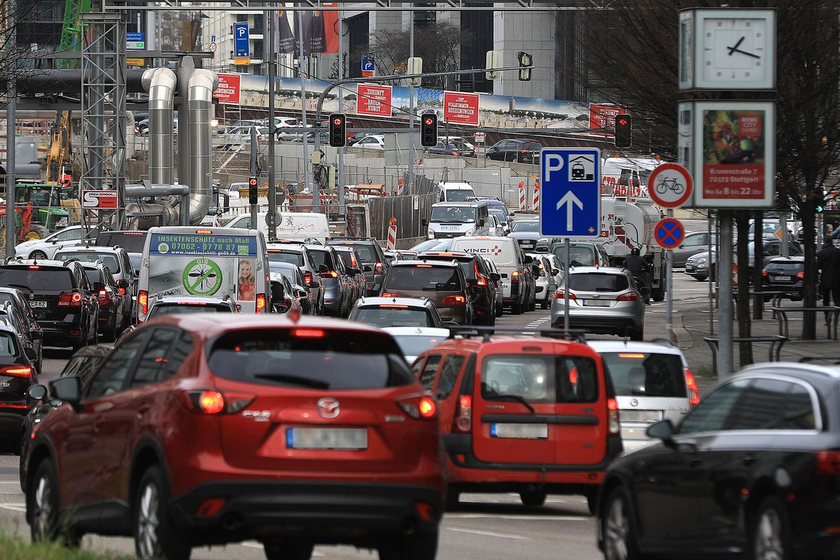 Stuttgart Traffic And City Views Ahead Of Federal Administrative Court Diesel Ban Ruling