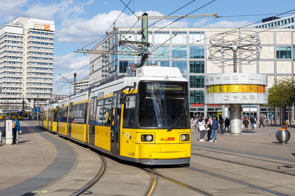 Berlin,,Germany,-,April,23,,2021:,Tram,Bombardier,Flexity,Light