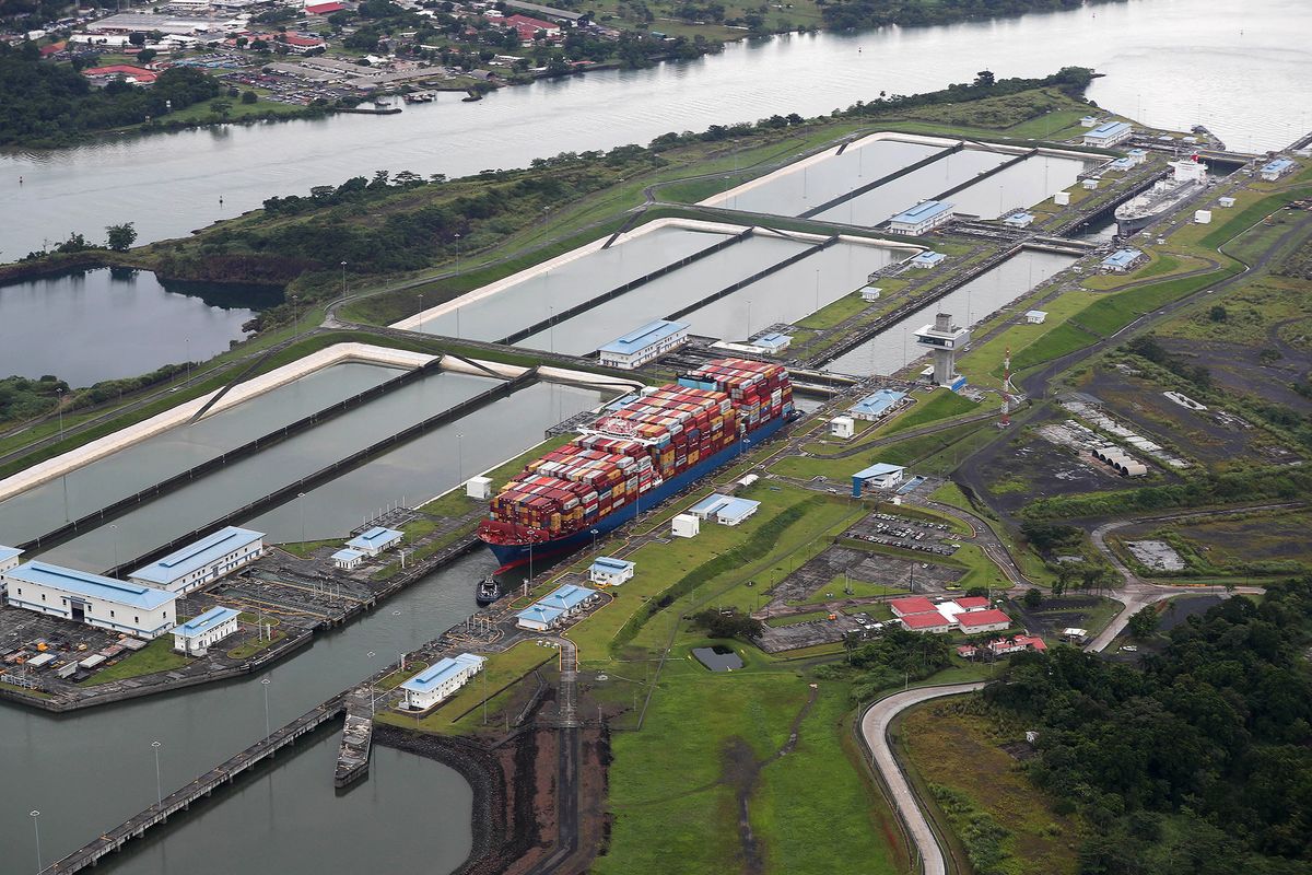 Historic drought and warm seas slow Panama Canal shipping