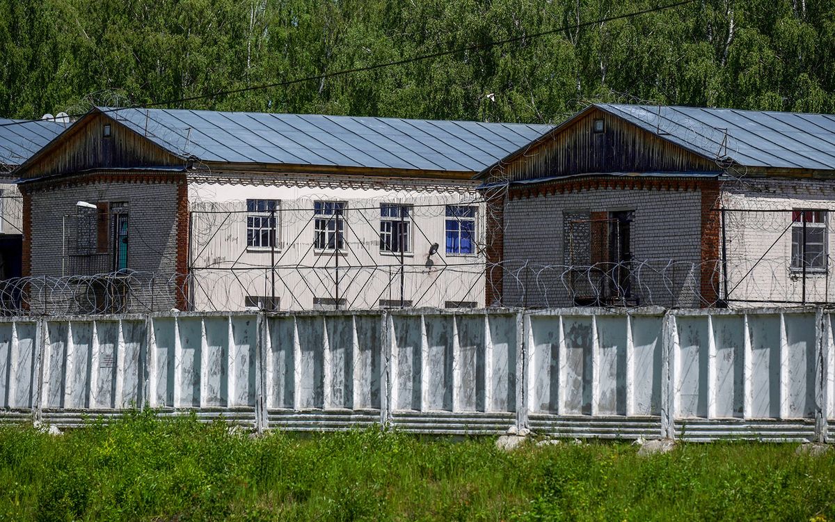 (FILES) A photograph taken on June 23, 2022 shows a strict-regime penal colony IK-6 where jailed Kremlin critic Alexei Navalny was transferred to in March 2022, near the village of Melekhovo outside the town of Vladimir, some 250 kilometres outside Moscow. The allies of jailed Russian opposition leader Alexei Navalny said on December 11, 2023 they had been unable to locate him for six days, and that he had likely been transferred. Navalny is serving a 19-year prison sentence on extremism charges and a court this summer ordered to move him to a harsher "special regime" prison colony. (Photo by Natalia KOLESNIKOVA / AFP)