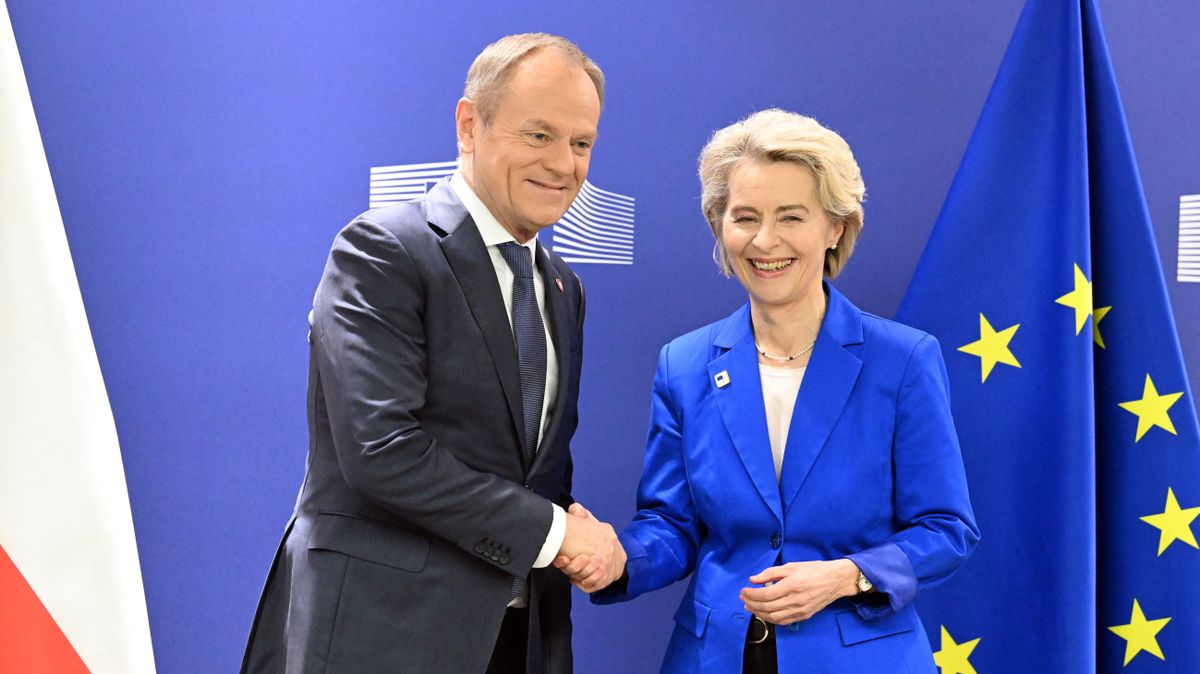 Ursula von der Leyen - Donald Tusk meeting in Brussels lengyel