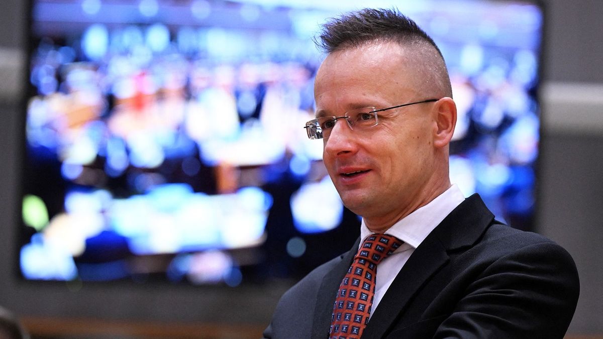 Hungary Foreign Minister Peter Szijjarto attends a General Affairs Council (GAG) meeting at the EU headquarters in Brussels on December 12, 2023. (Photo by JOHN THYS / AFP)