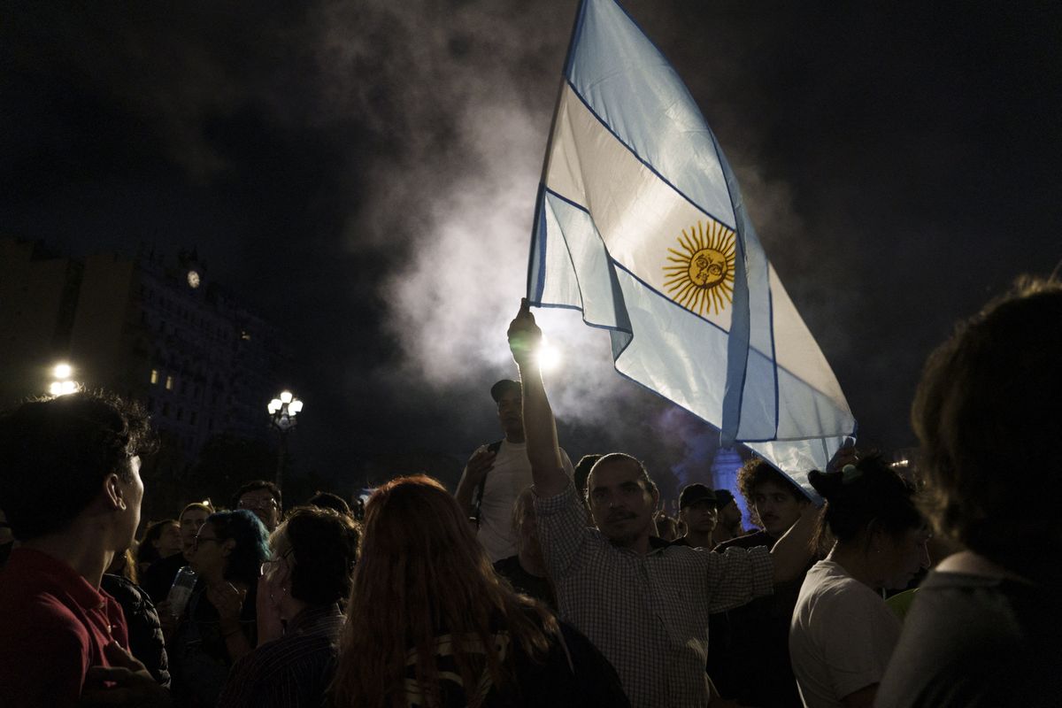 First demonstration against the government of newly elected Javier Milei in Buenos Aires