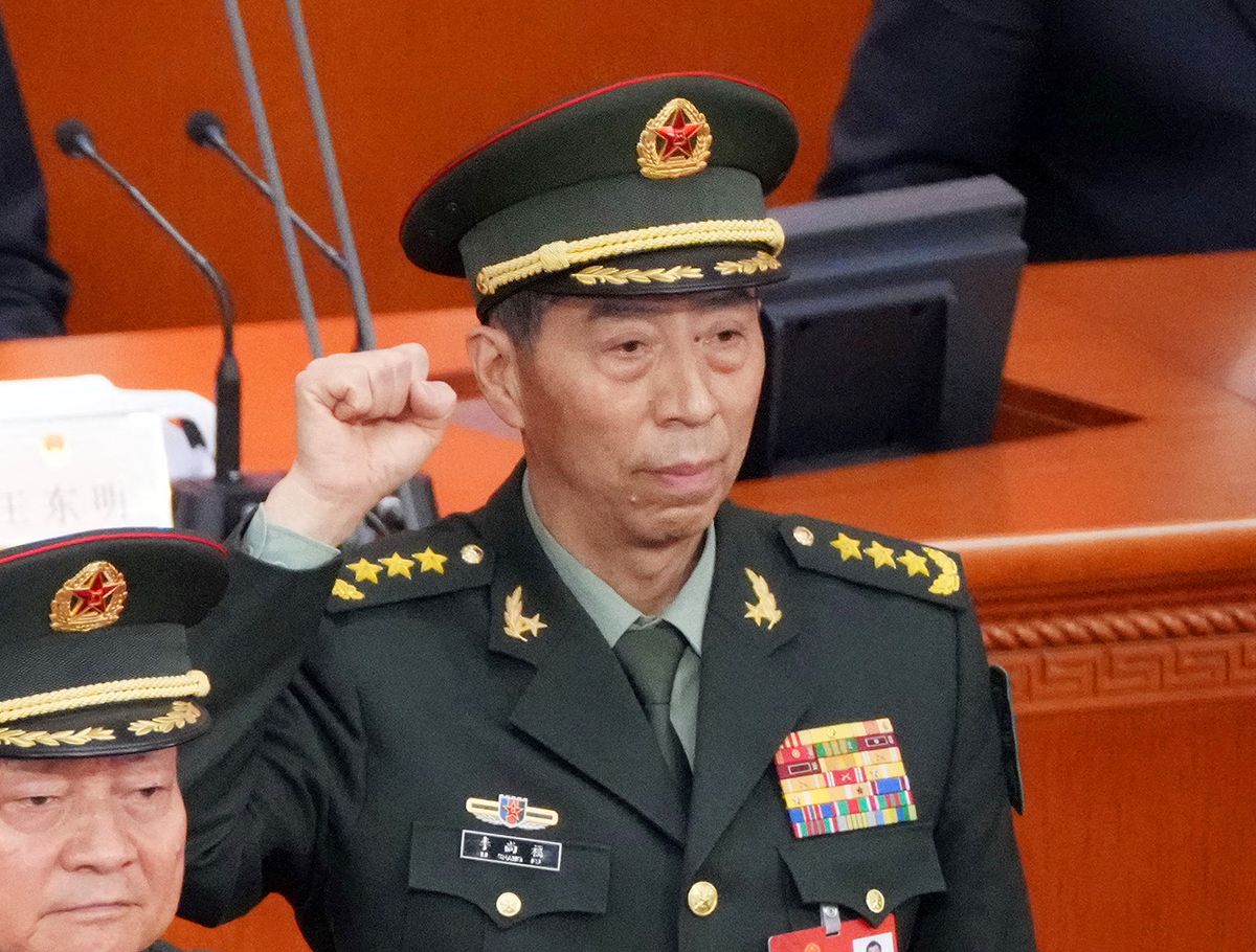 China's Defense Minister Li Shangfu
A file photo shows China's Defense Minister Li Shangfu attending the China's National People's Congress at the Great Hall of the People in Beijing on March 12, 2023.  ( The Yomiuri Shimbun ) (Photo by Ichiro Ohara / Yomiuri / The Yomiuri Shimbun via AFP)
