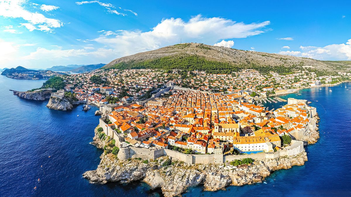 The,Aerial,View,Of,Dubrovnik,,A,City,In,Southern,Croatia