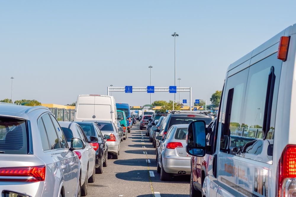 Roszke,hungary-sep,26,,2021,View,On,The,Traffic,Jam,At,The