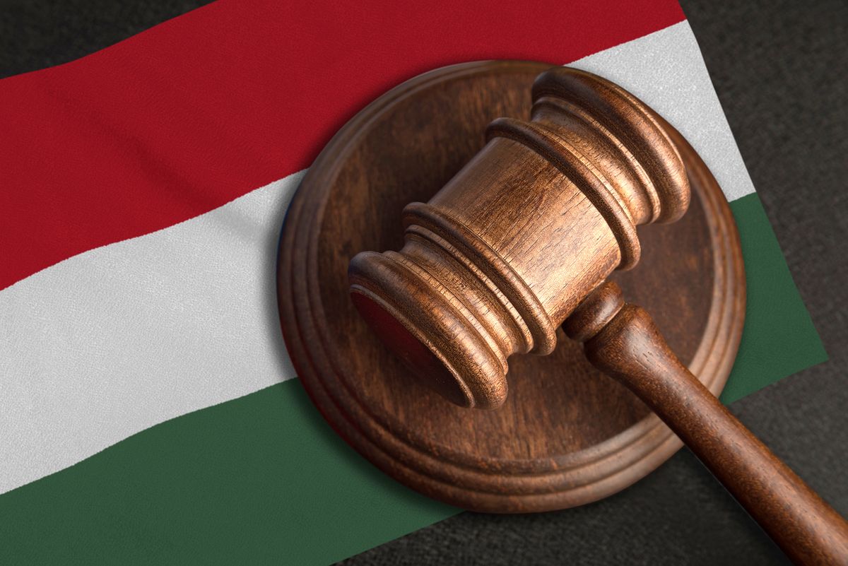 Judge,Gavel,And,Flag,Of,Hungary.,Law,And,Justice,In