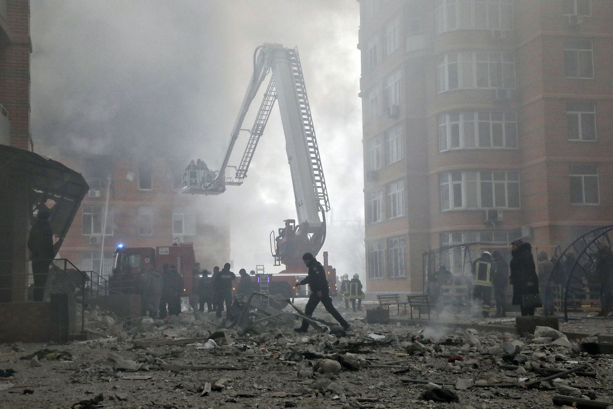 Aftermath of Russian missile attack in Odesa