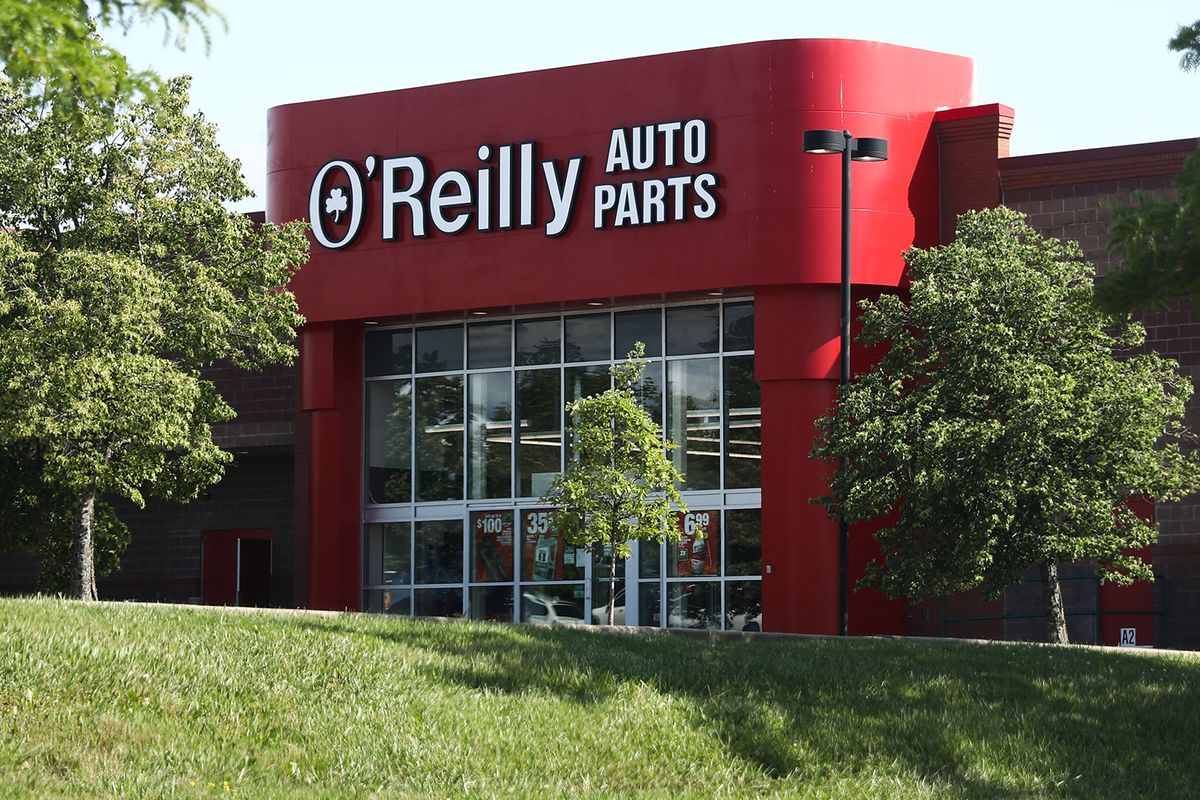 O'Reilly Auto Parts logo is seen on the shop in Williston, United States on June 19, 2023. (Photo by Jakub Porzycki/NurPhoto via Getty Images)