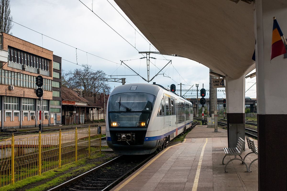 Cluj-napoka,,Romania,-,April,27,,2022.,Train,Riding,With,Passengers