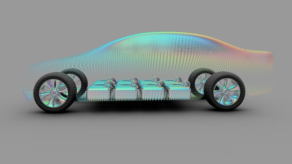 3d,Rendering:,Electric,Vehicle,With,Open,Car,Body,With,View