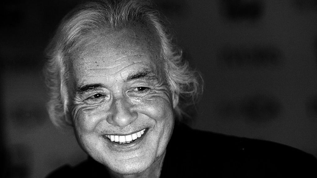 The 2014 Ivor Novello Awards - WinnersLONDON, ENGLAND - MAY 22: (EDITORS NOTE: Image has been converted to black and white.)  Jimmy Page poses in the winners room at The Ivor Novello Awards at The Grosvenor House Hotel on May 21, 2014 in London, England.  (Photo by Dave J Hogan/Getty Images)LONDON, ENGLAND - MAY 22:  Jimmy Page poses in the winners room at The Ivor Novello Awards at The Grosvenor House Hotel on May 21, 2014 in London, England.  (Photo by Dave J Hogan/Getty Images)