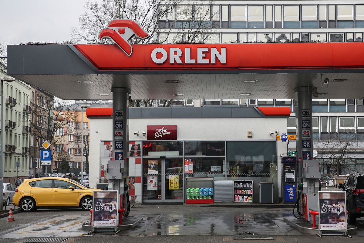 PKN Orlen, the largest fuel retailer in Poland
PKN Orlen petrol statíion in Krakow, Poland on 27 March, 2018. PKN Orlen (Polish: Polski Koncern Naftowy Orlen) is the largest fuel retailer in Poland. The company is a significant European publicly traded firm with major operations in Poland, Czech Republic, Germany, and the Baltic States. (Photo by Beata Zawrzel/NurPhoto) (Photo by Beata Zawrzel / NurPhoto / NurPhoto via AFP)