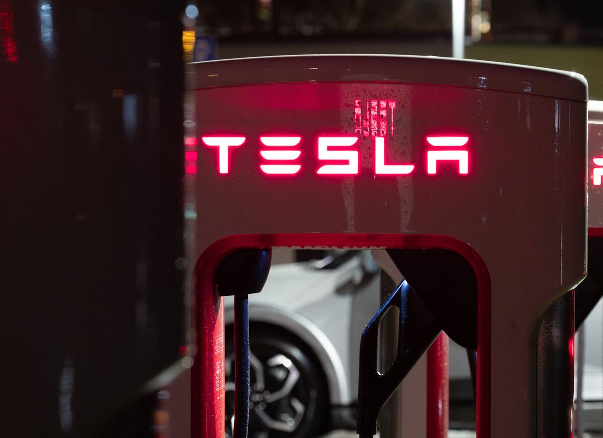 Tesla fast charging station