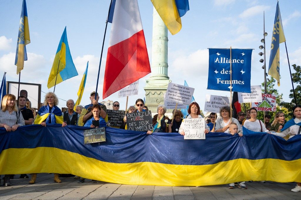 FRANCE - ILLUSTRATION - PARIS - DEMONSTRATION IN SUPPORT OF UKRAINE