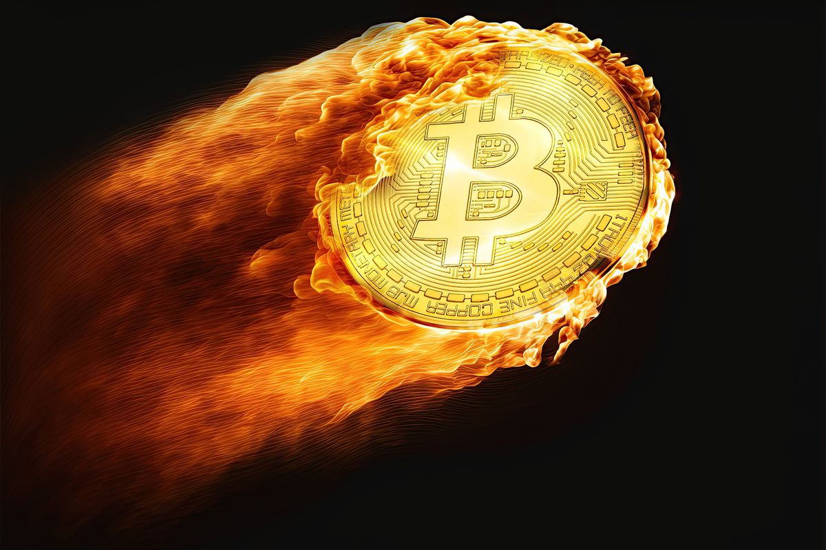 bitcoin, ai, flame, fire, digital, graph, price, coin,
