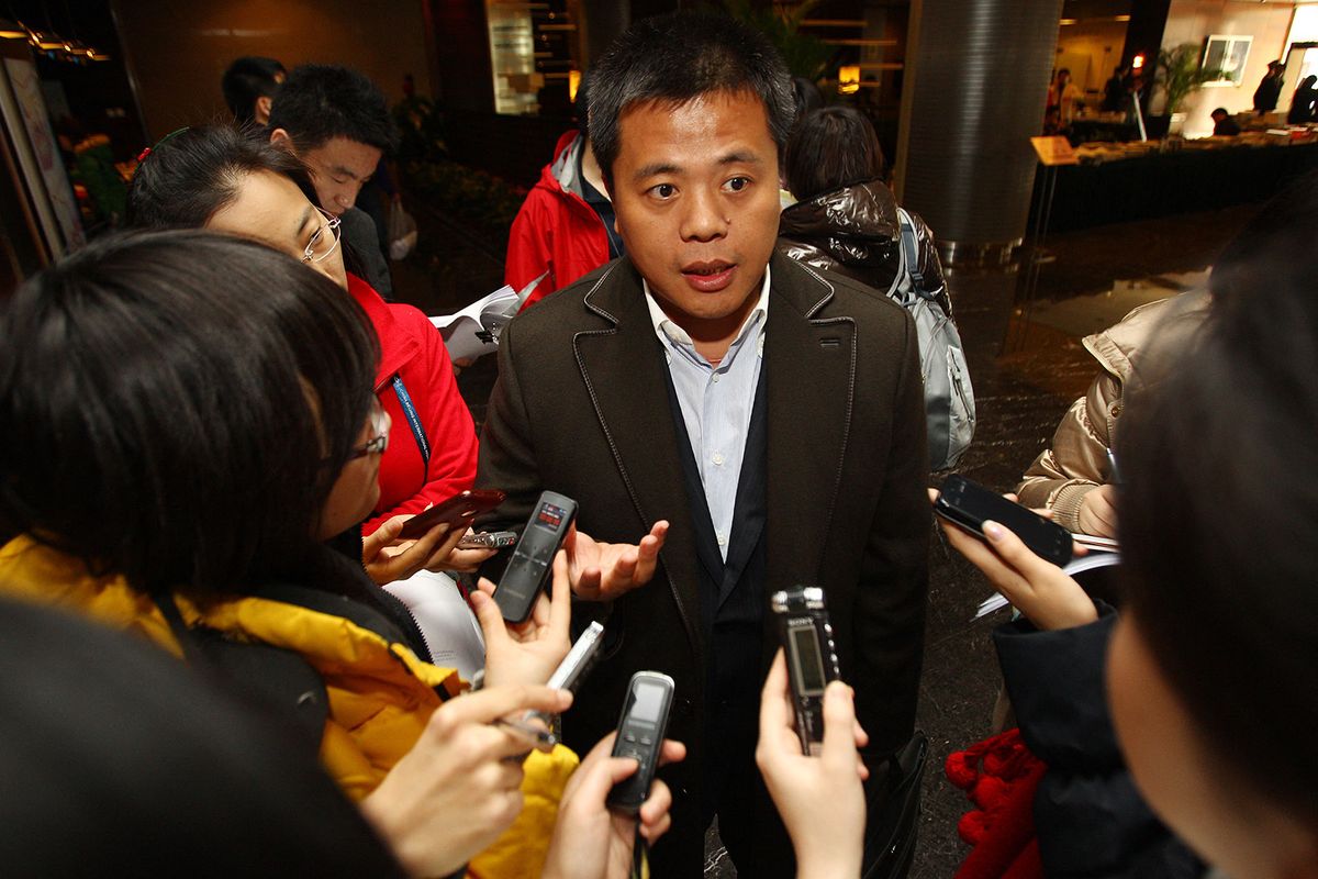 --FILE--Chen Tianqiao, chairman and CEO of Shanda Games Ltd., talks to reporters as he arrives for the 11th Chinese Peoples Political Consultative Conference in Beijing, China, 2 March 2011.The Chinese government took special steps to ensure more representatives from the industry could join Chinas parliament, the National Peoples Congress, and its advisory body, the Chinese Peoples Political Consultative Conference. An unprecedented number of Internet pioneers are included in both the NPC and CPPCC. In the relatively more important NPC is Tencent Holdings Ltd. Chief Executive Pony Ma and entrepreneur Lei Jun, while Baidu Inc. Chief Executive Robin Li, Shanda Games Ltd.  Chief Executive Chen Tianqiao, and Sina Corp. board member Zhang Yichen are among the others who are members of the CPPCC. (Photo by Ding ding bj / Imaginechina / Imaginechina via AFP)