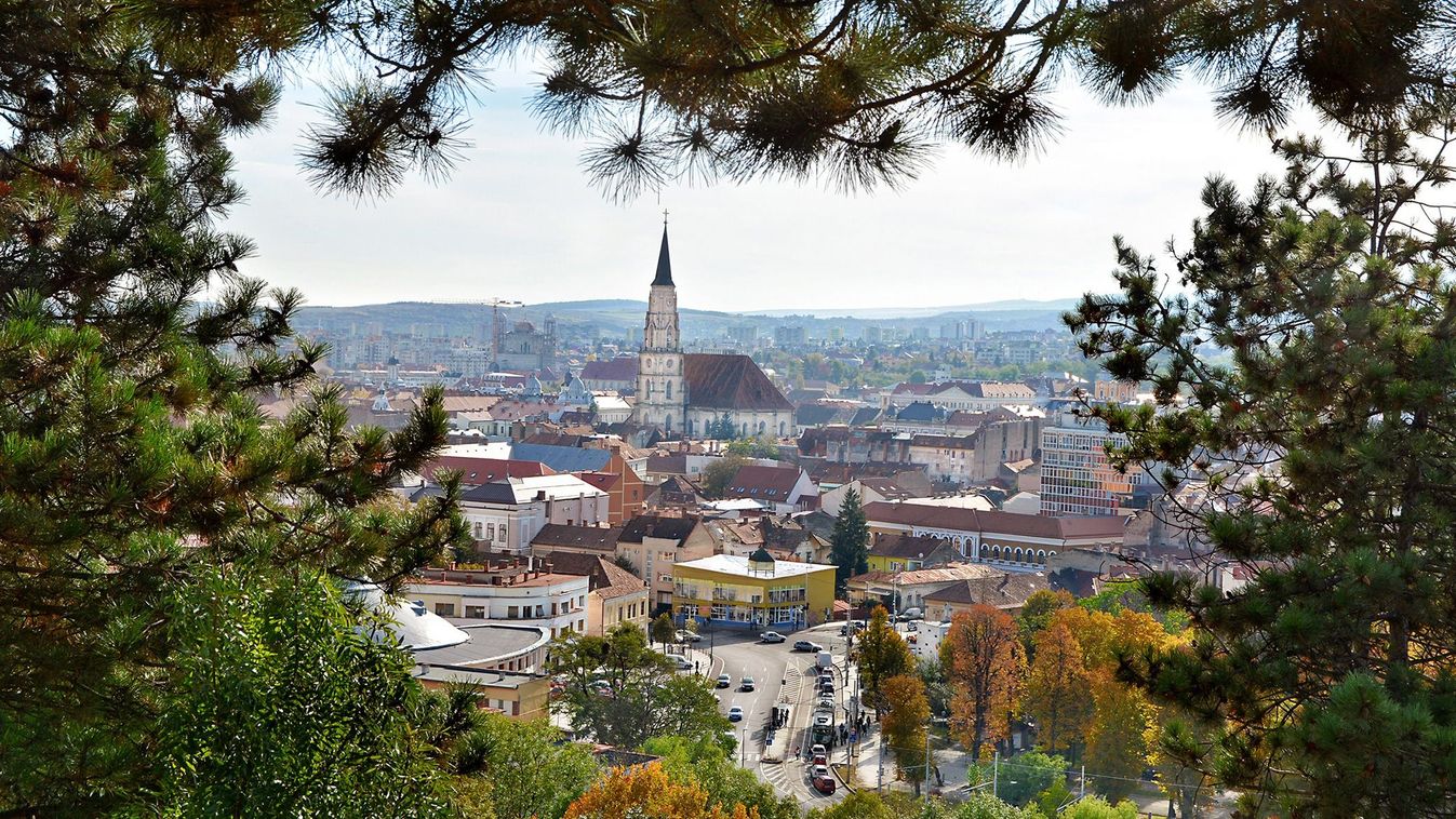 Cluj,Napoca,View,From,Cetatuie,On,A,Autumn,Day