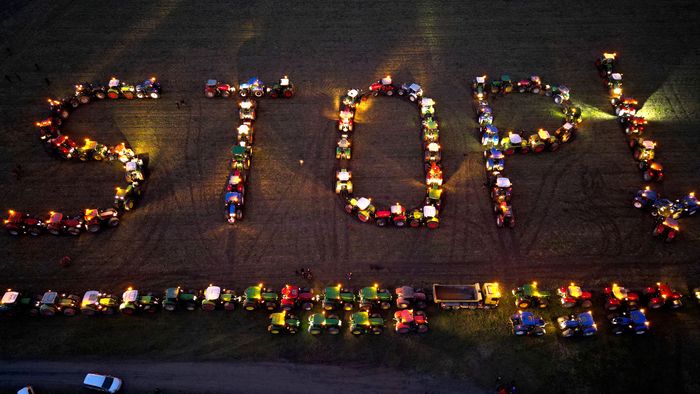 francia, gazdák, protest