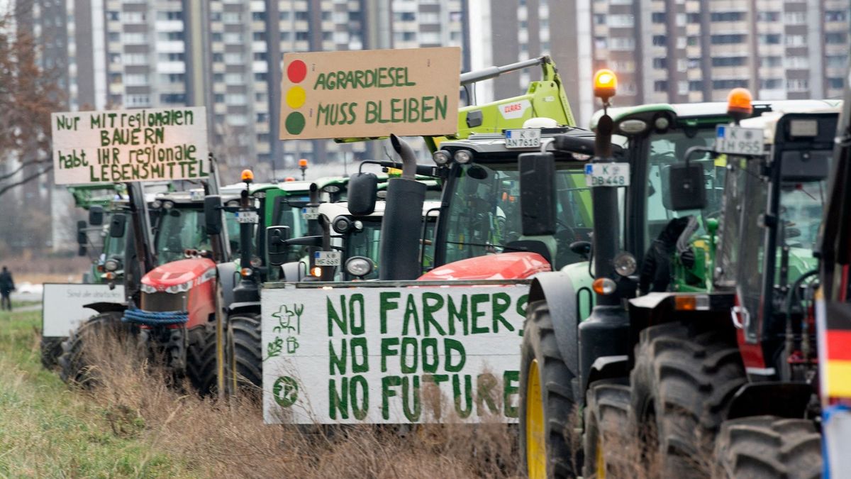 Nationwide German Farmers Protest In Cologne Németország