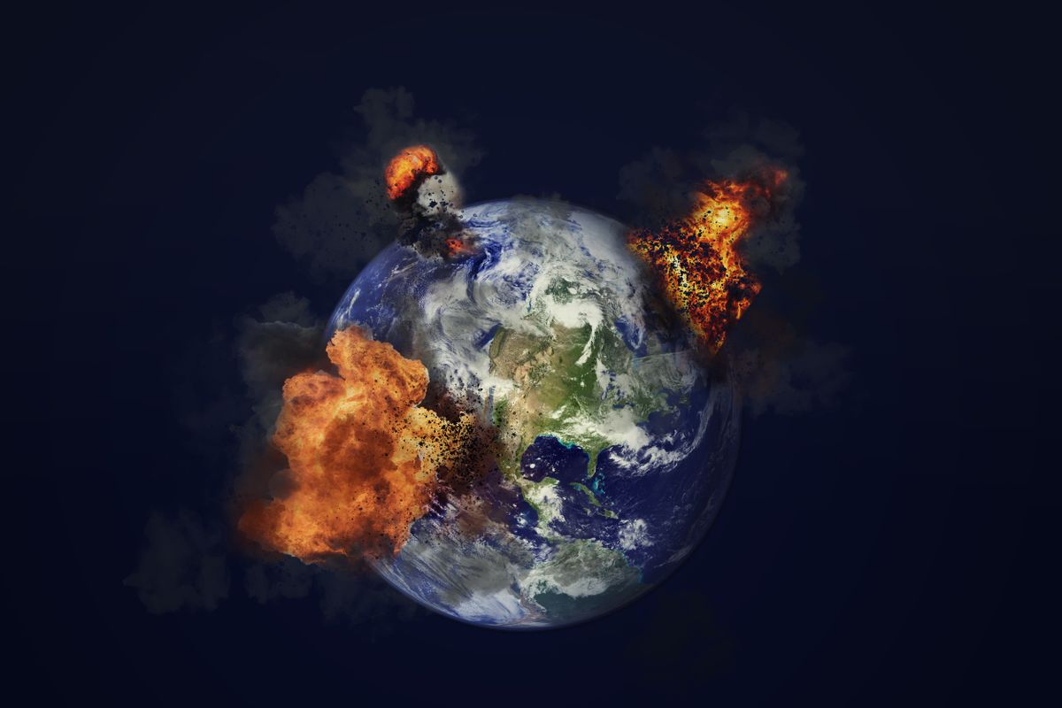 Photo,Manipulation,About,Earth,Destroyed,By,War.,Concept,About,Nuclear