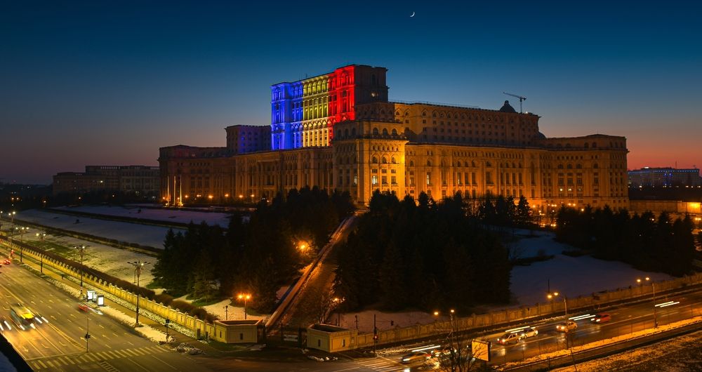 Palace,Of,The,Parliament,Building,In,Bucharest,With,The,National