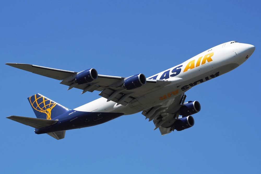 Atlas,Air,Boeing,747-8,At,Bangkok,Suvarnabhumi,Airport,On,17