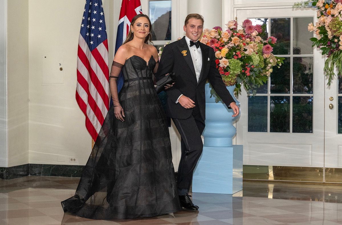 Ms. Naomi Biden and Mr. Peter Neal arrive for the State Dinner honoring Prime Minister Anthony Albanese of Australia and Jodie Haydon in the Booksellers area of the White House in Washington, DC on Wednesday, October 25, 2023.Credit: Ron Sachs / CNP /MediaPunch