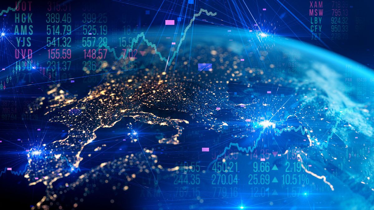 Stock Market And Financial Figures - European Economy - Global Business
Europe seen from space, combined with different financial charts. Perfectly usable for topics like global stock markets or the European economy. Highly detailed image, textures courtesy by NASA:https://visibleearth.nasa.gov/images/55167/earths-city-lights,https://visibleearth.nasa.gov/images/73934/topography,https://visibleearth.nasa.gov/images/57747/blue-marble-clouds/77558l