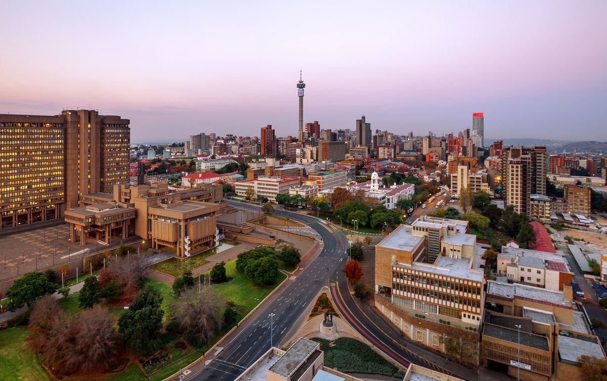 Johannesburg Skyline with Hillbrow Tower, Gauteng Province, South Africa