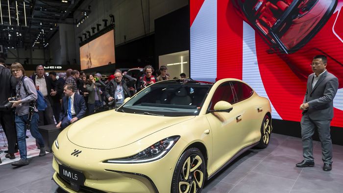 Genf, 2024. február 26.Az új MG IM L6 a 91. Genfi Nemzetközi Autószalon sajtónapján, 2024. február 26-án.MTI/AP/Keystone/Martial Trezzini