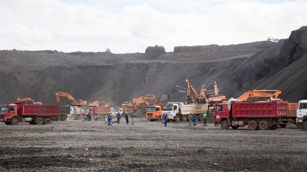 Mopani Glencore copper mineKITWE, ZAMBIA - JANUARY 09:  Overburden of an ore mine where illegal workers try to pick out some ore aou of it. Copper is mined in the adit of the Mopani Glencore copper mine on January 09, 2019 in Kitwe, Sambia. (Photo by Ute Grabowsky/Photothek via Getty Images)