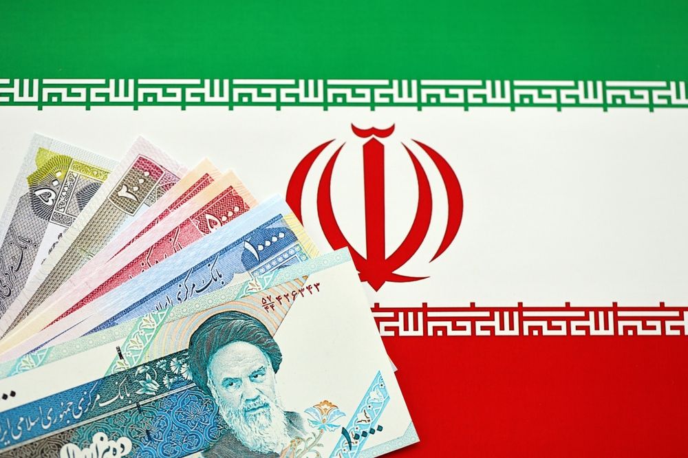 Iranian,Rial,Irr,Banknotes,From,Iran,On,Flag,Of,Islamic