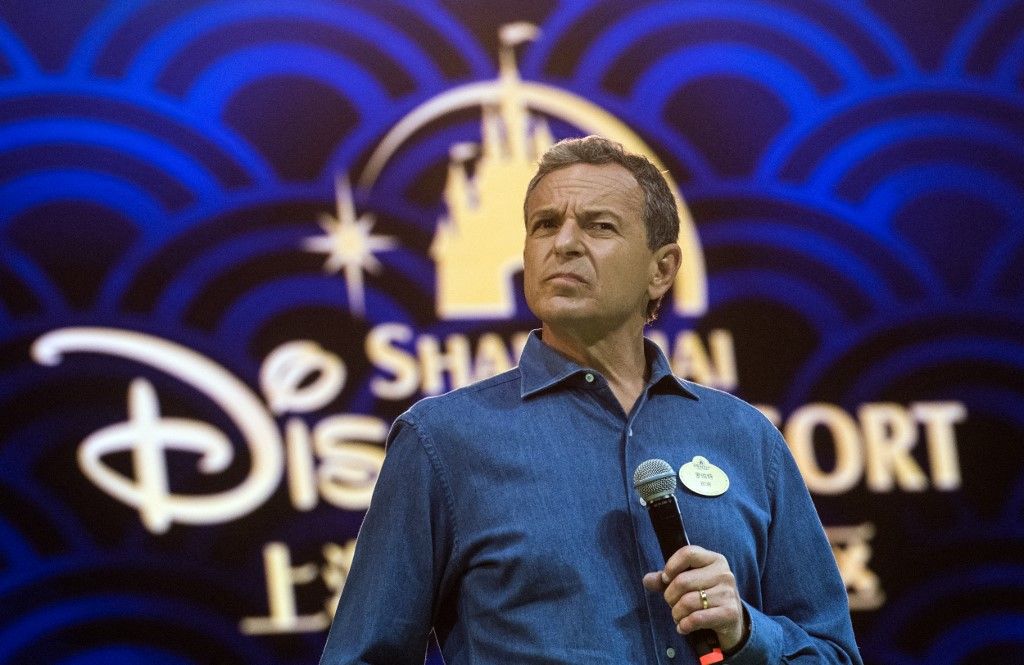 Chairman and CEO of Walt Disney Bob Iger holds a press conference at Shanghai Disney Resort in Shanghai on June 15, 2016. The Magic Kingdom comes to the Middle Kingdom this week when Disney opens its first theme park in mainland China, betting the growing middle class will spend big on leisure despite a slowing economy.