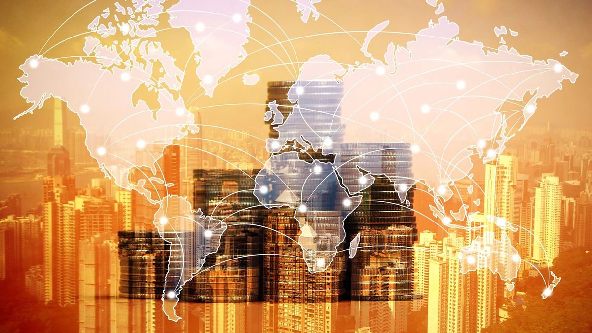 Double exposure of coin stack with city background and world map, financial graph, world map and global network business concept.
Double exposure of coin stack with city background and world map, financial graph, world map and global network business concept idea, element by NASA.
