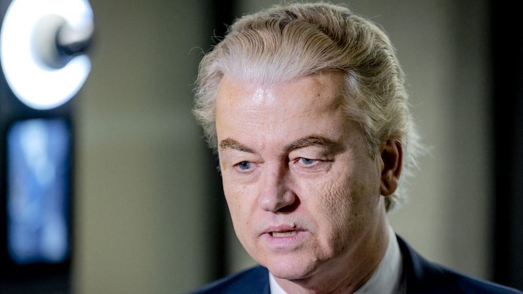 THE HAGUE - Group leader Geert Wilders (PVV) in the formation area. PVV, VVD and BBB continue to talk. NSC leader Pieter Omtzigt was also invited, but he indicated that he did not want to continue with the talks. ANP REMKO DE WAAL netherlands out - belgium out (Photo by REMKO DE WAAL / ANP MAG / ANP via AFP)