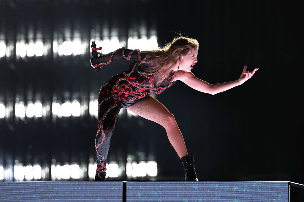 Taylor Swift | The Eras Tour - Sydney, AustraliaSYDNEY, AUSTRALIA - FEBRUARY 23: EDITORIAL USE ONLY. NO BOOK COVERS Taylor Swift performs at Accor Stadium on February 23, 2024 in Sydney, Australia. (Photo by Don Arnold/TAS24/Getty Images for TAS Rights Management)