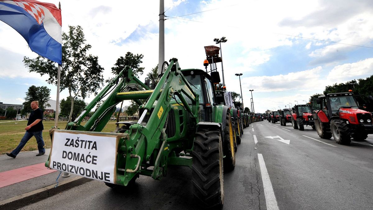 Több száz horvát gazda is utcára vonult