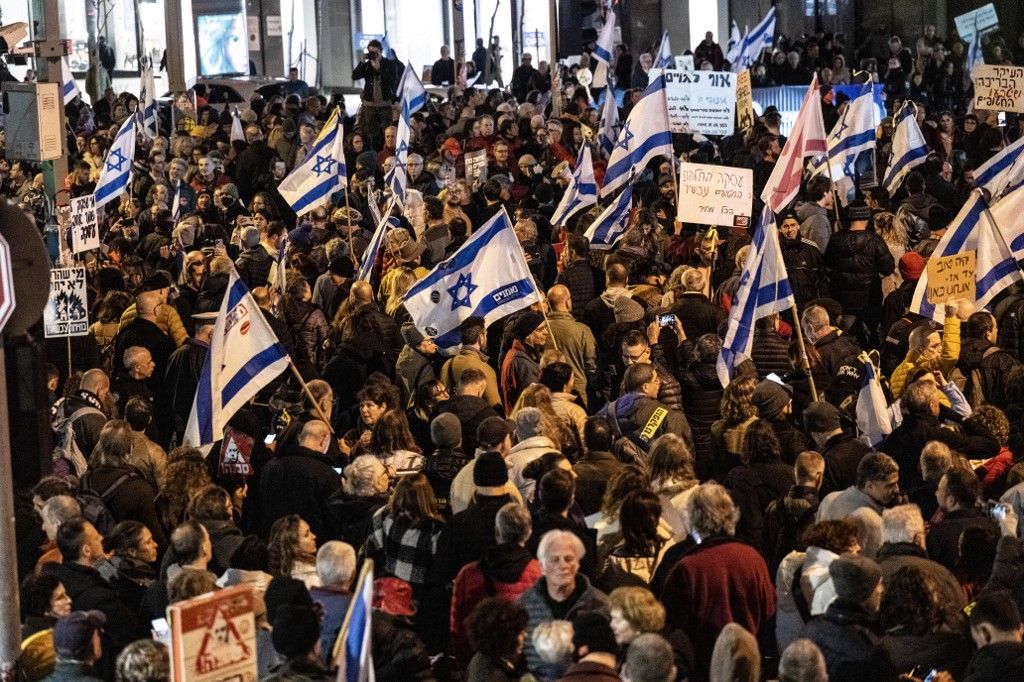 Anti-government demonstration in Tel Aviv