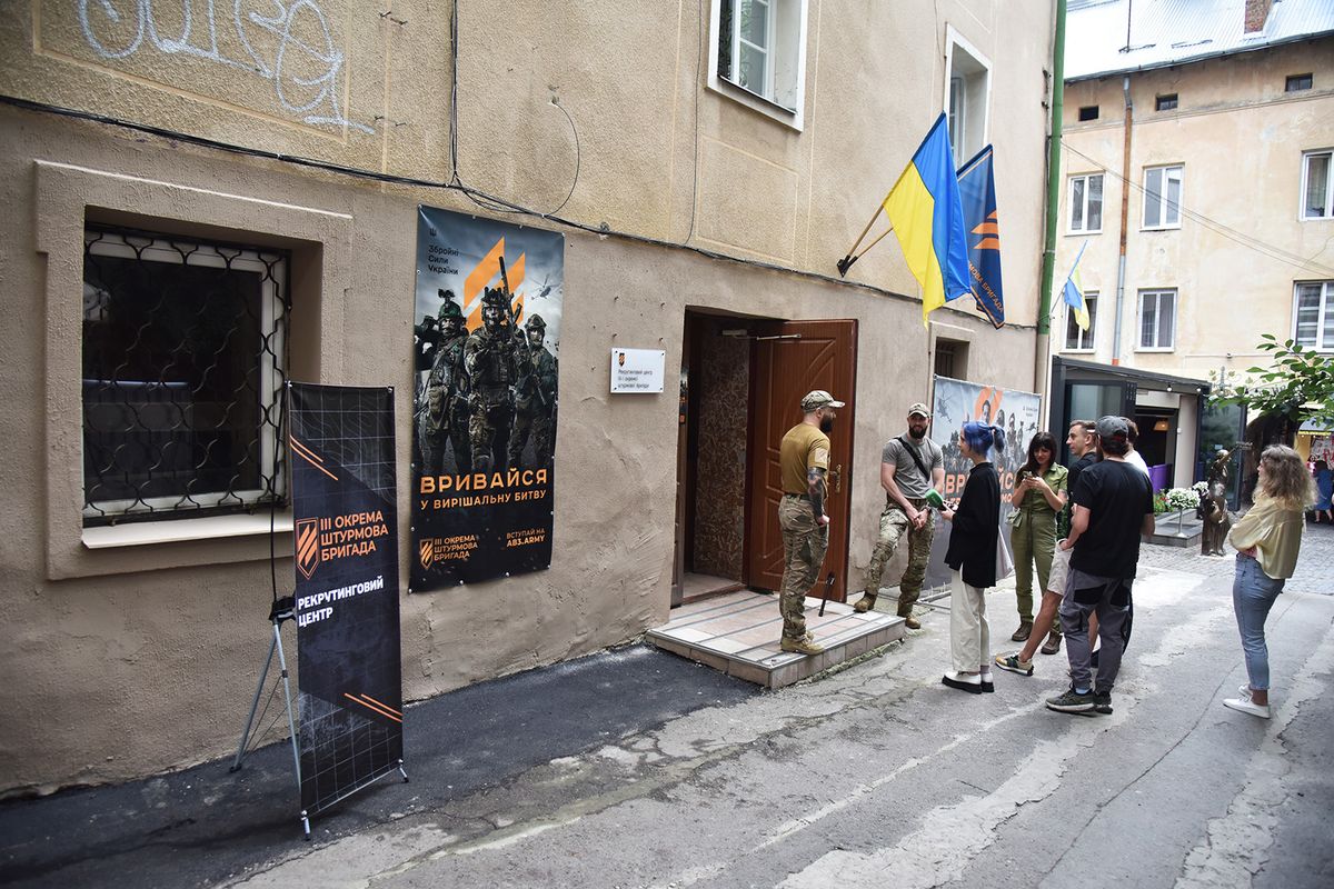Opening of the recruiting center of the Third Assault Brigade in Lviv