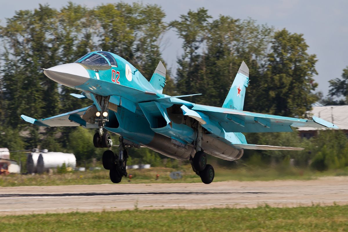 Su-34,Fullback,Fighter-bomber,Jet,Of,The,Russian,Air,Force,At