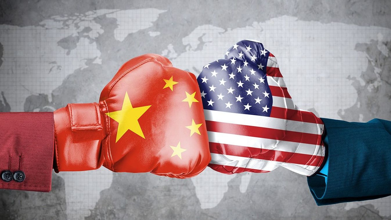 Concept,Of,Trade,War,Between,Usa,And,China.,Two,Hands