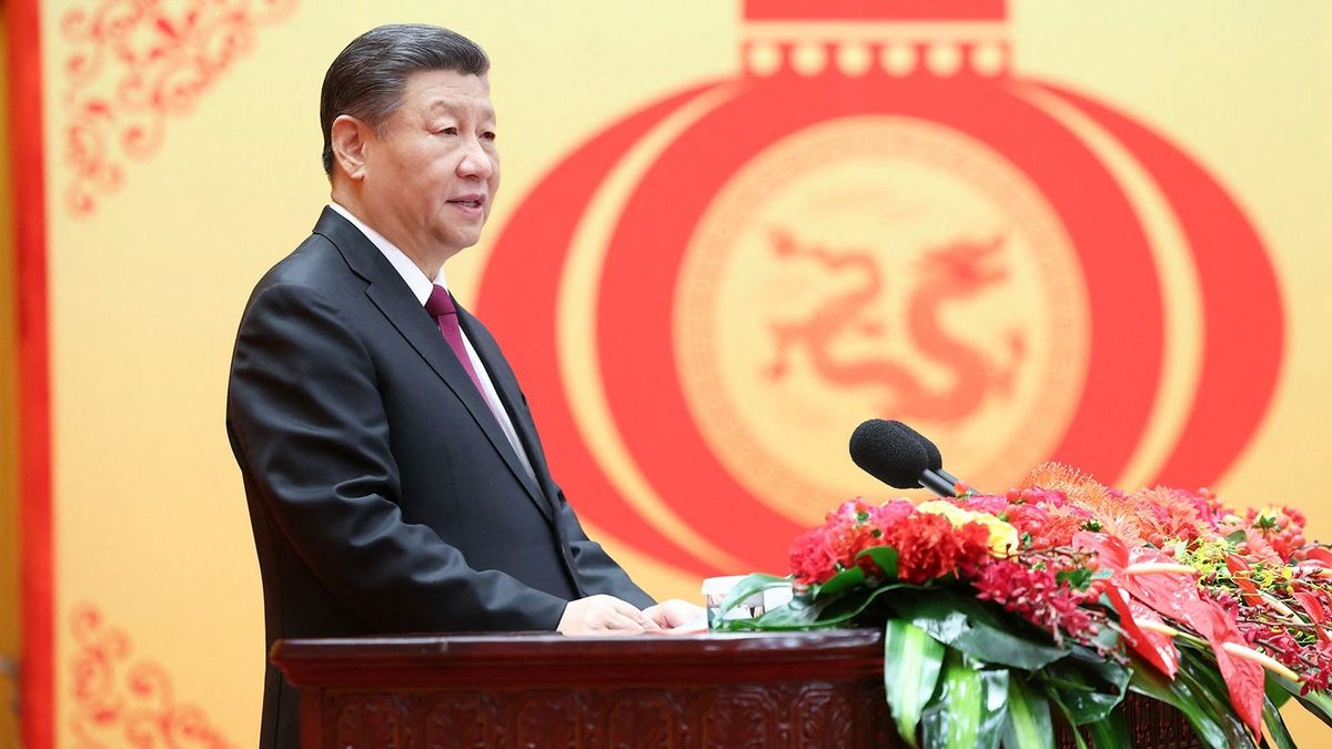 CHINA-BEIJING-CPC CENTRAL COMMITTEE-STATE COUNCIL-SPRING FESTIVAL-RECEPTION (CN) kína