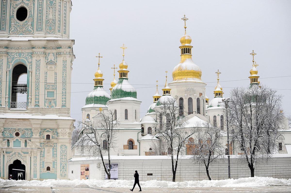 Snow in Kyiv
KYIV, UKRAINE - NOVEMBER 19, 2022 - Snow covers the bell tower and the domes of Saint Sophia Cathedral, Kyiv, capital of Ukraine.NO USE RUSSIA. NO USE BELARUS. (Photo by Kaniuka Ruslan / NurPhoto / NurPhoto via AFP)