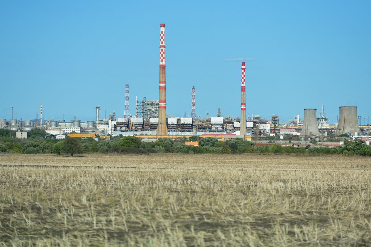 A general view of LUKOIL Neftochim Burgas, based in Burgas, Bulgaria, the largest oil refinery in the Balkans and the largest industrial enterprise in Bulgaria. On Sunday, September 27, 2020, in Burgas, Burgas Province, Poland. (Photo by Artur Widak/NurPhoto) (Photo by Artur Widak / NurPhoto / NurPhoto via AFP)